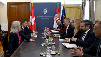 Marko Đurić sa poslanicima Saveznog parlamenta Švajcarske