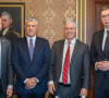Ričard Grenel, Hašim Tači, Robert O'Brajen i Aleksandar Vučić