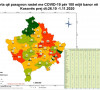 Mapa Kosova - koronavirus
