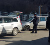 Policija na ulazu u KBC u Severnoj Mitrovici