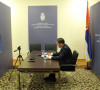 Selaković tokom onlajn sastanka Berlinski proces