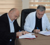 Dr Zlatan Elek i prof. dr Vladimir Đukić - Potpisivanje ugovora o saradnji KBC KM i KBC Dragiša Mišović