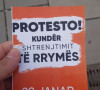 Letak za protest protiv poskupljenja struje