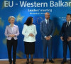 Ursula fon der Lajen,Vjosa Osmani, Šarl Mišel i Emanuel Makron