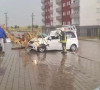 Kran se srušio na automobil u Gnjilanu