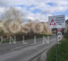 Znak upozorenja kod Bistričkog mosta