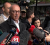 Goran Rakić na protestu u Zvečanu