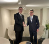 Aleksandar Vucic i Miroslav Lajcak Davos