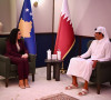 Vjosa Osmani sa amirom Katara