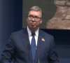 Vučić tokom obraćanja na otvaranju Sajma privrede u Mostaru