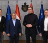 Peter Sijarto, Viktor Orban, Aleksandar Vučić i Siniša Mali