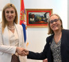 Nevena Jovanović sa rezidentnom koordinatorkom Ujedinjenih nacija u Srbiji Matilde Mort