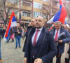 Radojević i okupljeni građani u Severnoj Mitrovici