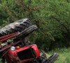 prevrnut traktor