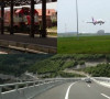 Železnica, auto put, avio saobraćaj - ilustracija