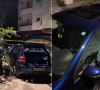Automobil novinara Škumbina Kajtazija na koji je pucano