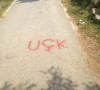 Grafit ispred škole u selu Binač