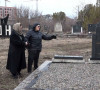 Spasenija Savović na groblju u Kosovo Polju