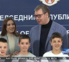 Aleksandar Vučić sa srpskom decom iz regiona