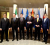 Vučić sa Lajčakom, Eskobarom, Pletnerom, Bonom i Talom