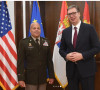 Predsednik Aleksandar Vučić i general-major Džon Heris, komandant Nacionalne garde Ohaja
