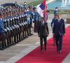 Aleksandar Vucic i Emanuel Makron, doček Palata Srbija