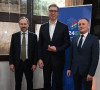 Vučić sa Žiofreom i mađarskim ambasadorom