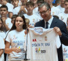 Aleksandar Vučić sa učesnicima kampa Srbija te zove