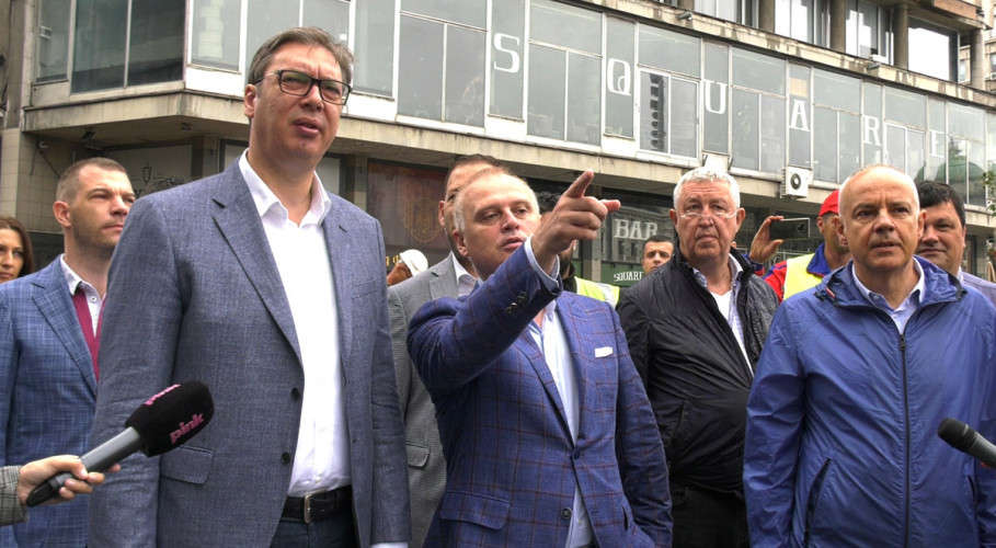 Aleksandar Vučić na Trgu Republike Vućić