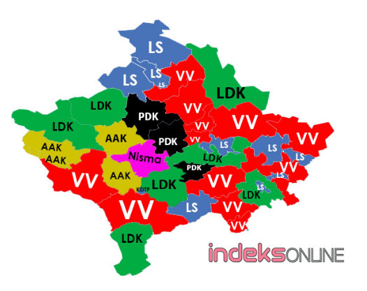 mapa glasova Indeksonlajn