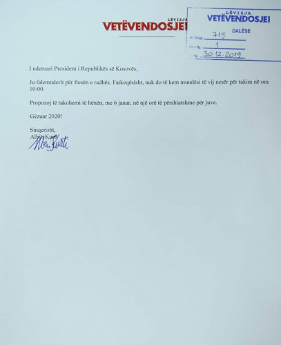 Saopštenje Kurtija