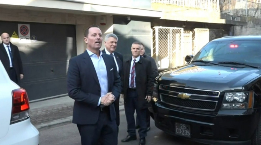 Ambasador Grenel posle sastanka s Kurtijem Ambasador Grenel posle sastanka s Kurtijem