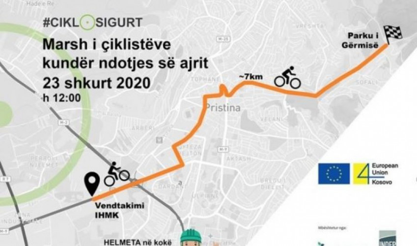 mapa trase kojom su vozili biiklisti 
