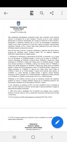 Odluka Rukometnog saveza Srbije
