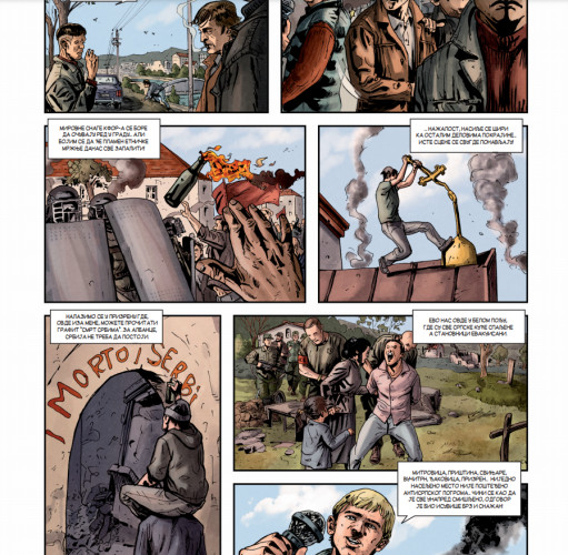 Strip o stradanju Srba u martovskom pogromu 2004.