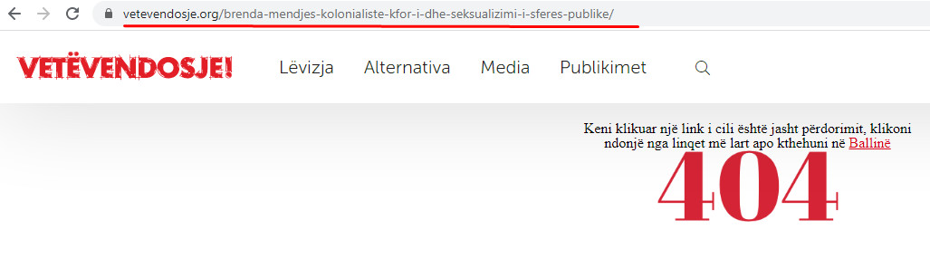obrisano saopštenje