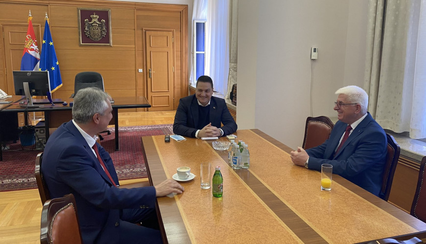 Ministar Ružić u razgovoru sa rektorom Vitoševićem