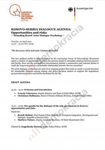 Agenda za dijalog sa Beogradom Agenda za dijalog sa Beogradom