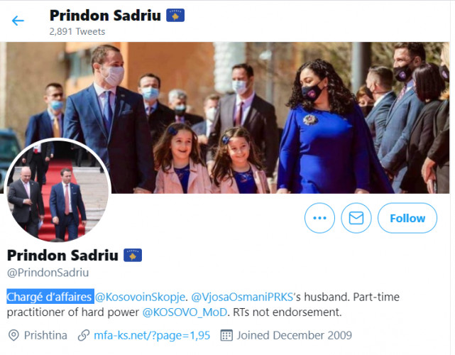Prindon Sadriu - Tviter nalog