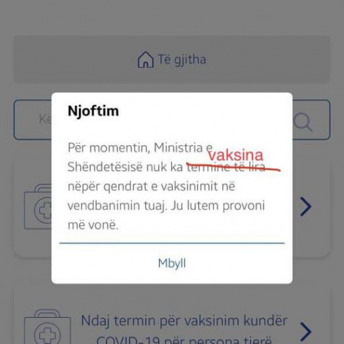 Nema termina za vakcinaciju na Kosovu