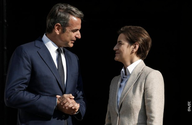 Grčki premijer Kirijakos Micotakis i predsednica Vlade Srbije Ana Brnabić