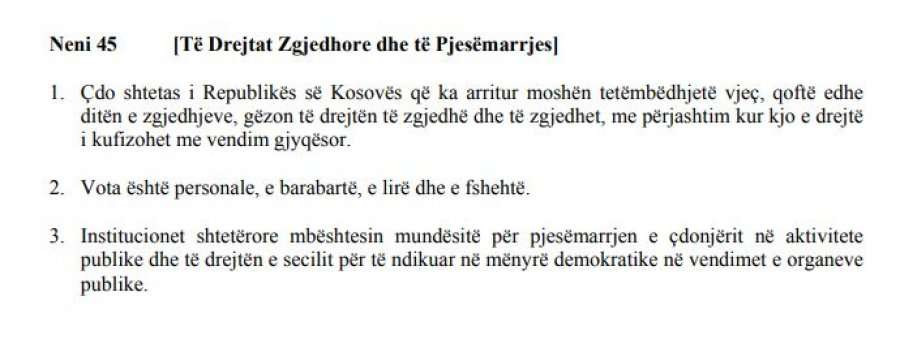 Član Zakona o izbornim pravima i pravima na učešće