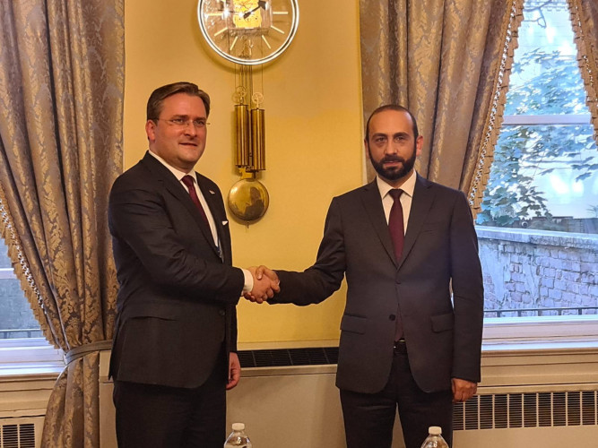 Selaković sa jermenskim kolegom Selaković sa jermenskim kolegom