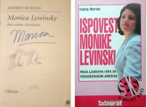 Posveta Monike Levinski Draganu Biseniću i srpsko izdanje knjige Endrjua Mortona