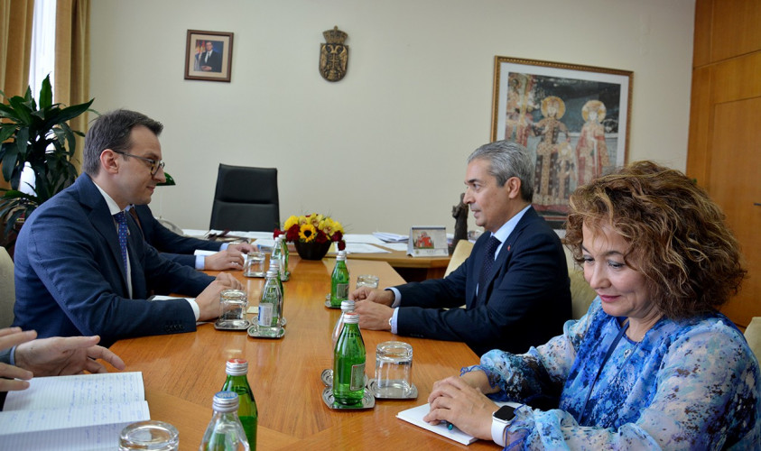 Petar Petković na sastanku sa ambasadorom Turske u Srbiji Petar Petković na sastanku sa ambasadorom Turske u Srbiji