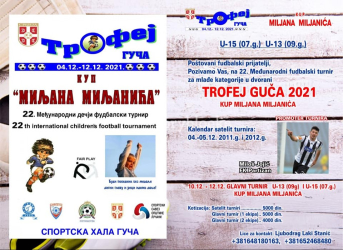 Plakat za turnir Miljan Miljanić u Guči