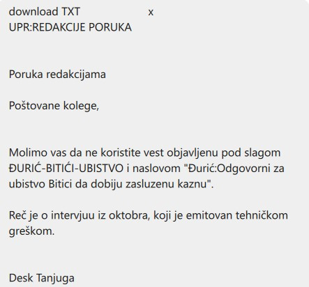 Tanjug ispravka