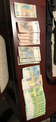 Zaplenjen novac uhapšenog u Lešku Zaplenjen novac uhapšenog u Lešku