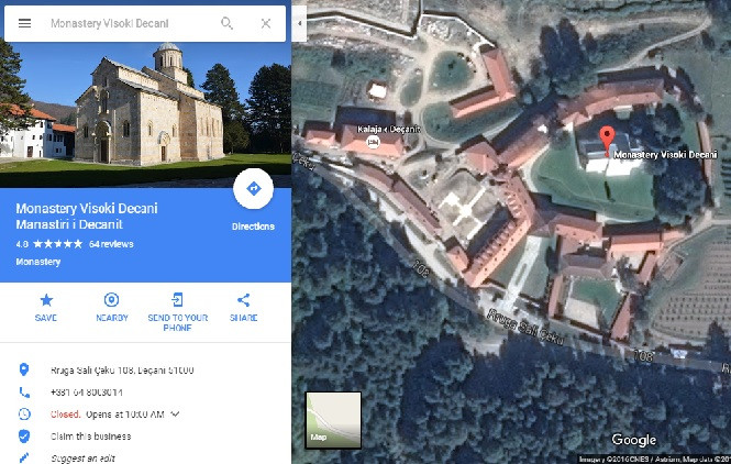 Gugl maps Dečani