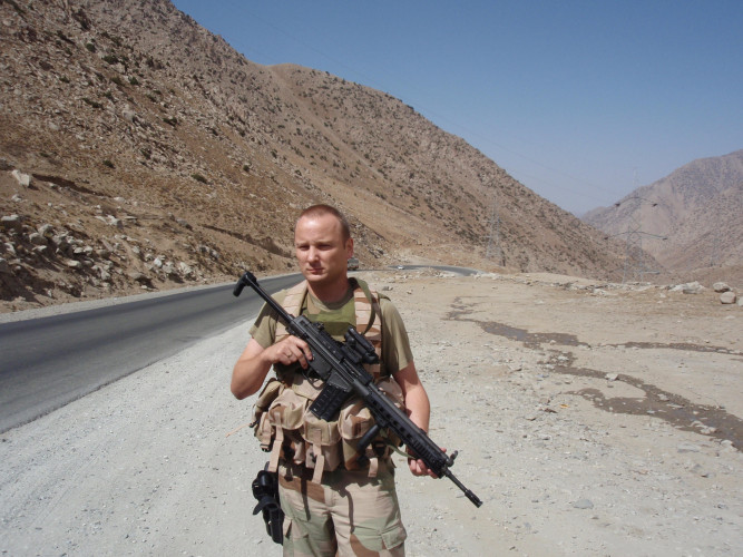 Knut Toresen kao major u Avganistanu